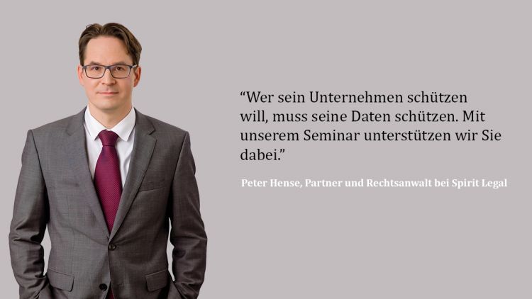 Inhouse Seminar von Spirit Legal: EU-Datenschutzgrundverordnung (DSGVO) in der Praxis